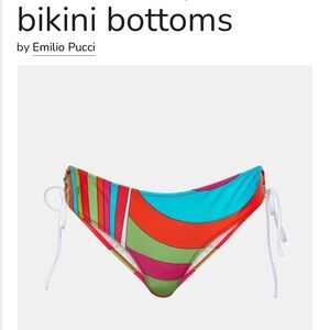 Emilio Pucci Multicolor Bikini Bottoms and scarf to match